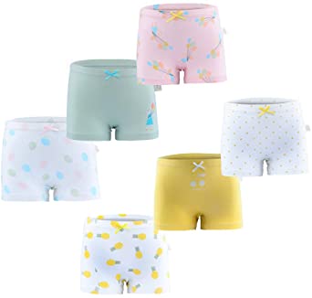 benetia Girls' Soft Cotton Underwear 6 -Pack
