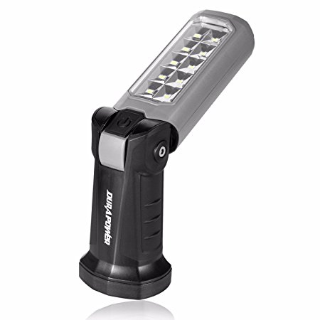 Durapower Rechargeable LED Work Light Hands-free Flashlight Cordless 360 Degree Rotating Hook With Powerful Magnetic Base Micro USB Charger