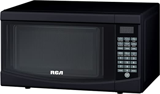 RCA RMW733 0.7 Cu. Ft. Microwave Oven With LED Display, Digital Timer, Express Cooking, Auto Defrost (Black)