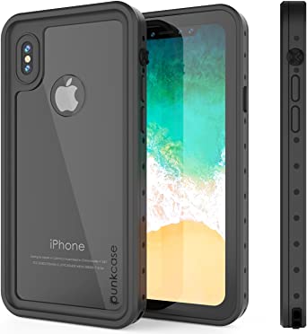 iPhone X Waterproof Case, Punkcase [StudStar Series] [Slim Fit] [IP68 Certified] [Shockproof] [Dirtproof] [Snowproof] Armor Cover for Apple iPhone Ten [Clear]