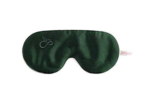 alittlecloud cool/warm therapy silk eye mask, Relieve Dry Eyes, Tired Eyes, Puffy Eyes … (dark green)
