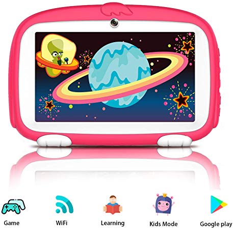 Kids Tablets, Android 9.0 Tablet for Kids, 16GB ROM, IPS Eye Protection Display, Kids Tablet with WiFi Dual Camera Parental Control Google Play and Learning Games, Best Gift for Boys Girls