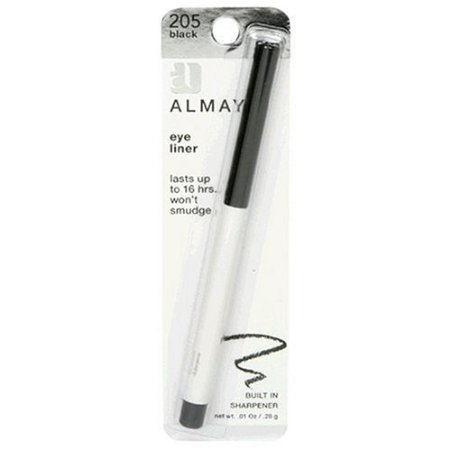 Almay Eyeliner with Built In Sharpener, Black 205, 0.01-Ounce Packages (Pack of 2)