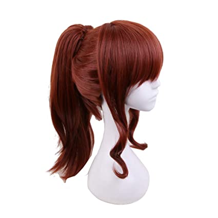 Xingwang Queen Anime Cosplay Wigs with Brown Ponytail Heat Resistant Synthetic Hair Women Girls' Party Wigs