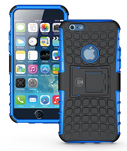 iPhone 6 Plus Case, iPhone 6 plus or 6S Plus Armor cases 6 plus Tough Rugged Shockproof Armorbox Dual Layer Hybrid Hard or Soft Slim Protective Case by Cable and Case by Blue Armor Case