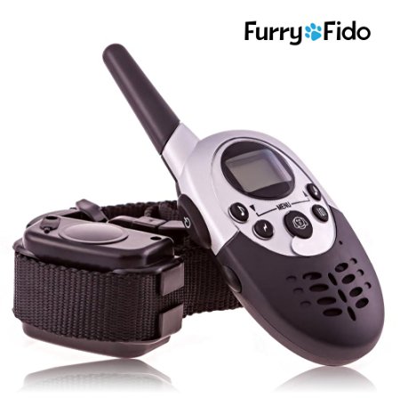 Water-Resistant Dog Training Collar w/ Audible Tracking - Rechargeable LCD Remote for All Dog Sizes - 1000 Yards Training Range w/ Tone Vibration and Shock - Includes Fun and Easy Dog Training eBook
