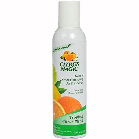 Citrus Magic Natural Odor Eliminating Air Freshener Spray, Tropical Citrus Blend, 7-Ounce