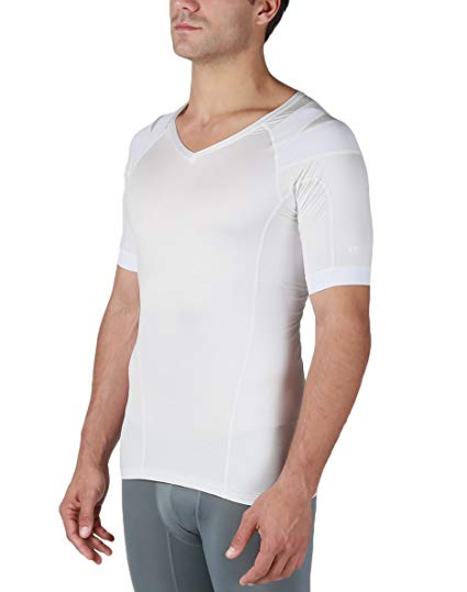 IntelliSkin Men's Newest Essential Tee | Ultimate Undershirt with Posture Correcting Technology and Smart Compression