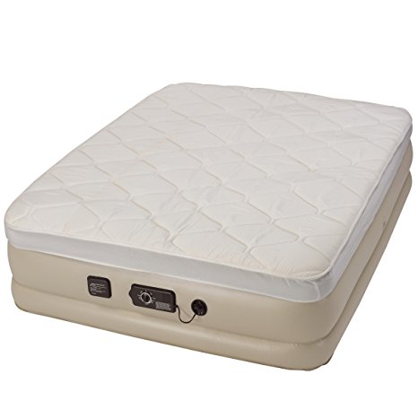 Serta ST840018 Raised Queen Pillow Top Bed with Never Flat Pump (Tan)