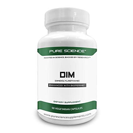 DIM Supplements (Diindolylmethane) 200 mg Plus 5mg BioPerine® - Natural Estrogen Blocker and Aromatase Inhibitor - Enhanced DIM Absorption for Men & Women - 50 Vegetarian Capsules