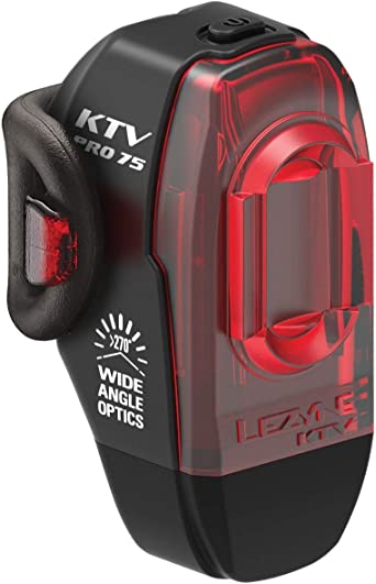 LEZYNE KTV Drive Pro Bicycle Taillight, 75 Lumens, 19H Runtime, IPX7 Water Resistant, USB Rechargeable, Rear Bike Light