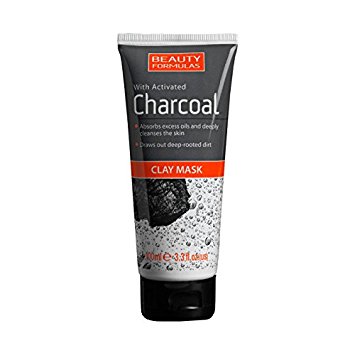BEAUTY FORMULAS CLAY MASK WITH ACTIVATED CHARCOAL 100ml