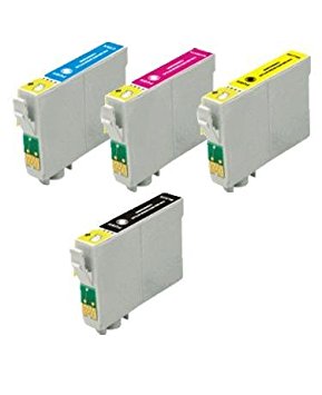 Epson 4 Pack Ink Cartridges for Epson Stylus CX5000, CX6000, CX7000F, CX7400, CX7450, CX8400, CX9400Fax, CX9475Fax, C120, NX100, NX200, NX300, NX400 WorkForce 30, 40, 500, 600 (T069- BK, C, M, Y)