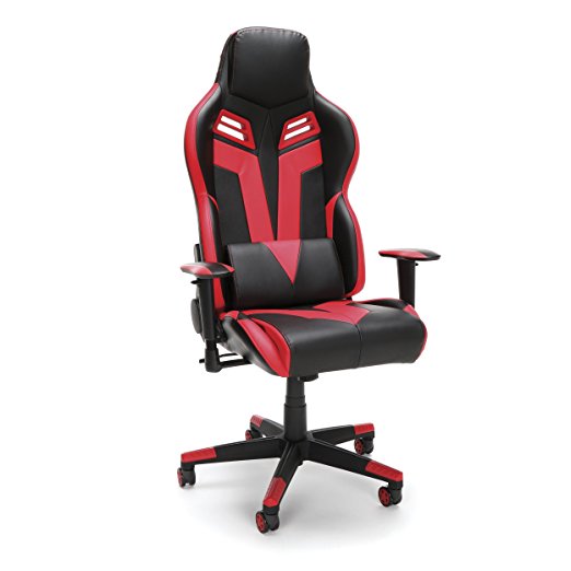 RESPAWN-104 Racing Style Gaming Chair - Reclining Ergonomic Leather Chair, Office or Gaming Chair (RSP-104-RED)