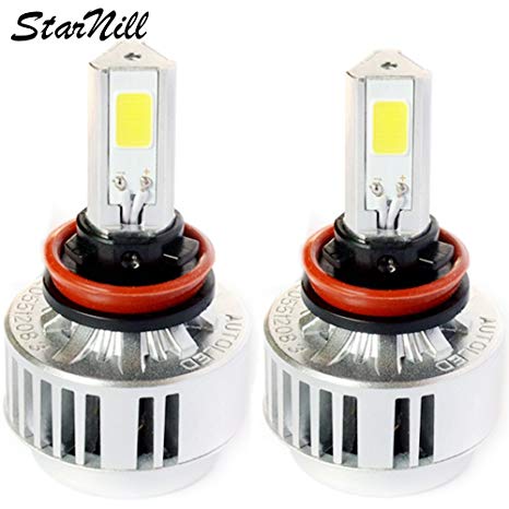 Starnill LED Headlight Conversion Kit - All Bulb Sizes - 72W 6600LM COB LED - Replaces Halogen & HID Bulbs (H11)