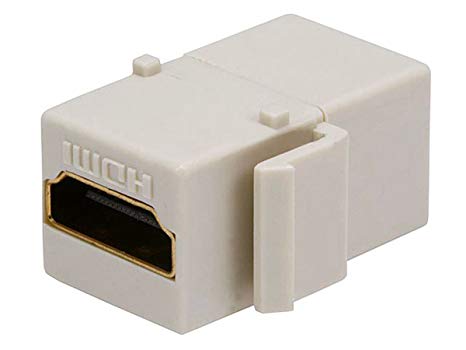 Monoprice 106853 Keystone Jack HDMI Female to Female Coupler Adapter, Ivory, 1-Pack