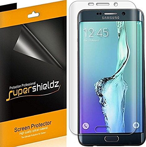 [2-Pack] Supershieldz Samsung Galaxy "S6 Edge Plus" Screen Protector, [Full Screen Coverage] [3D Curved Edge] High Definition (HD) Clear Shield -Lifetime Replacements Warranty