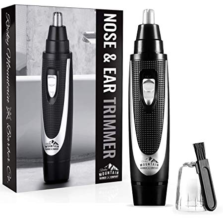 Nose, Ear & Eyebrow Trimmer by Rocky Mountain Barber - Remove Unwanted Nose, Ear, Body Hair - Water Resistant, Free-Standing, Compact Unit