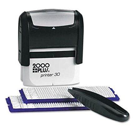 2000Plus Self-Inking Stamp Kit, 5-Line, Black Ink (030600)