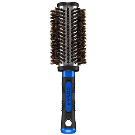 Conair Pro Hair Brush with Boar Bristle, Metal, Round, Large