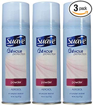 Suave 24 Hour Protection Aerosol Anti-Perspirant & Deodorant for Women-Powder-4 oz, 3 pk