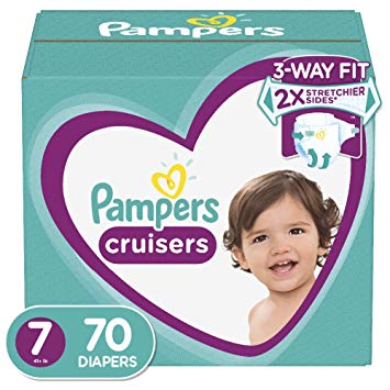 Diapers Size 7, 70 Count - Pampers Cruisers Disposable Baby Diapers, Enormous Pack