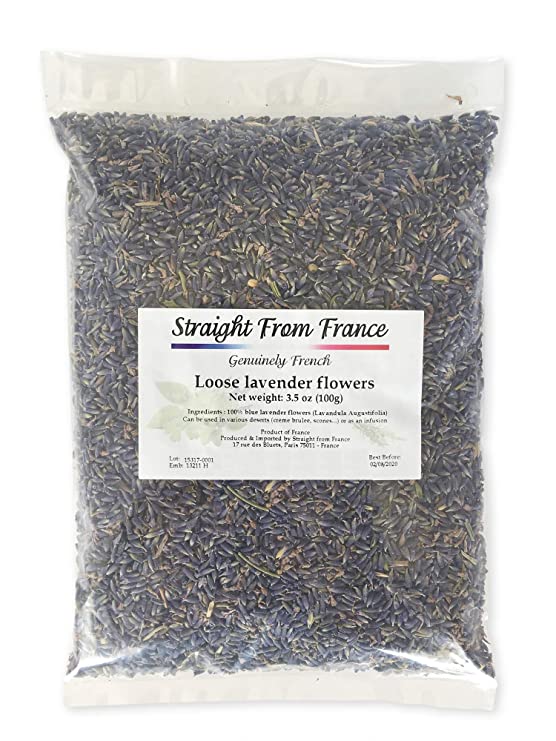 Straight from France Dried French Lavender Buds from Provence for Tea, Desserts, Pot-pourri or Sachets 3.5oz