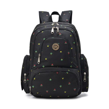 YuHan Baby Diaper Bag Travel Backpack Handbag Large Capacity Fit Stroller Black