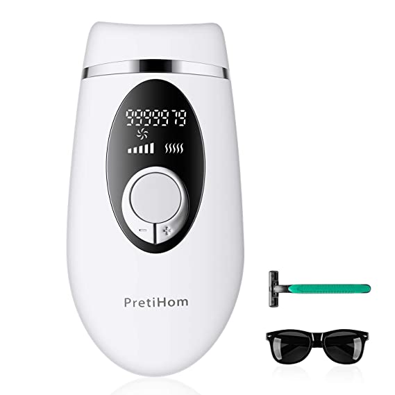 PretiHom Permanent Hair Removal, IPL Hair Removal System for Women and Man Painless Upgrade to 100,0000 Flashes Permanent for Facial Body Hair Bikini Electric Epilator Device at Home