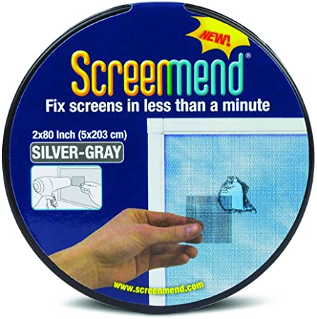 FiberFix Screenmend Window Screen Repair Kit 1-2" x 80" Roll (Silver-Gray)