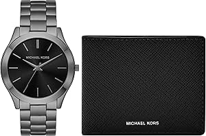 Michael Kors Oversized Slim Runway Men's Watch, Stainless Steel Watch for Men