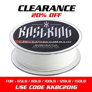 KastKing SuperPower Braid Fishing Line 500M (550 Yards)/1000M(1100 Yards) Advanced Superline