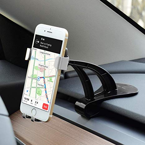 Dashboard Cell Phone Holder for Tesla Model 3,Mobile Phone Stand GPS Holder with Stable Clip Base Compatible with All Smart Phones up to 6.5"