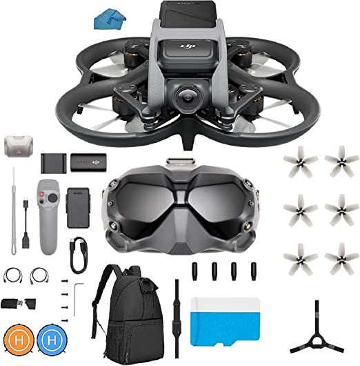 DJI Avata Pro-View Combo (DJI FPV Goggles V2 ) - First-Person View Drone UAV Quadcopter with 4K Stabilized Video, Built-in Propeller Guard, With 128gb Micro SD, Backpack, Landing Pad and More Bundle