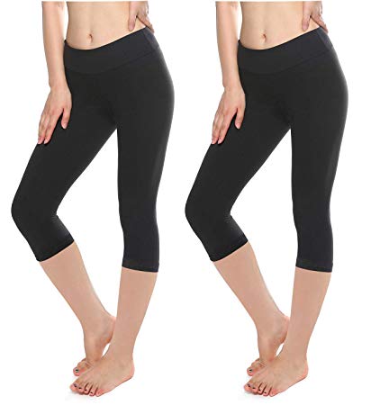 KT Buttery Soft Leggings Capri for Women - High Waisted Leggings Pants with Pockets - Reg & Plus Size - 10  Colors
