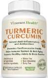 Turmeric Curcumin Anti-inflammatory Antioxidant and Anti-Aging Supplement 100 All Natural Non-Gmo Gluten Free Vegetarian Dairy Free 60 Veggie Capsules with High Grade Tumeric Root Extract Curcuma Longa and 95 Standardized Curcuminoids 1300mg Per Day for Adults Men Women and Seniors - Made in the USA for Vimerson Health