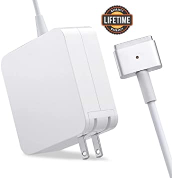 Mac Book Pro Charger, AC 85w Magsafe 2 T-Tip Power Adapter Connector - Superior Heat Control - for Mac Book Pro 13/15/17 Inch [After Mid 2012]
