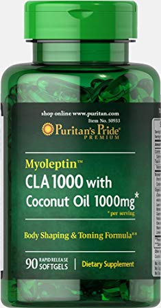 Puritan's Pride Myoleptin CLA 1000 with Coconut Oil-90 Softgels