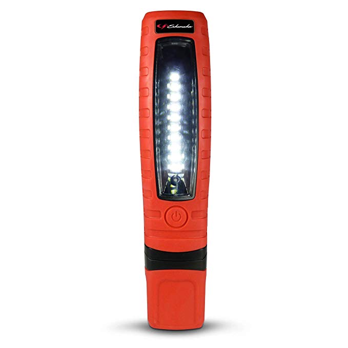 Schumacher SL360RU 360 Degree Lithium Ion Rechargeable Cordless LED Work Light, Red