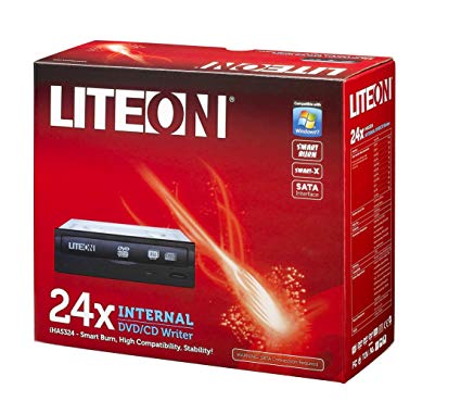LiteOn IHAS324-17 24x DVDRW Retail Kit, Black