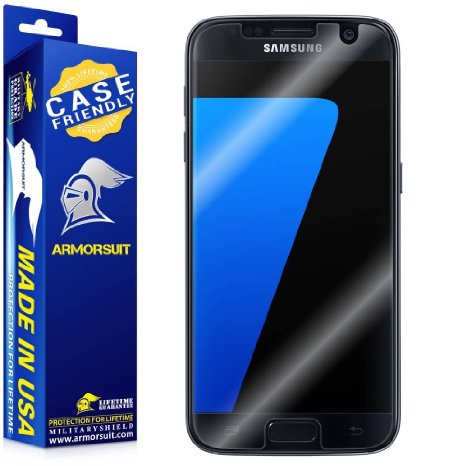 Armorsuit MilitaryShield® Samsung Galaxy S7 Screen Protector (Case Friendly) Anti-Bubble Ultra HD Shield w/ Lifetime Replacements