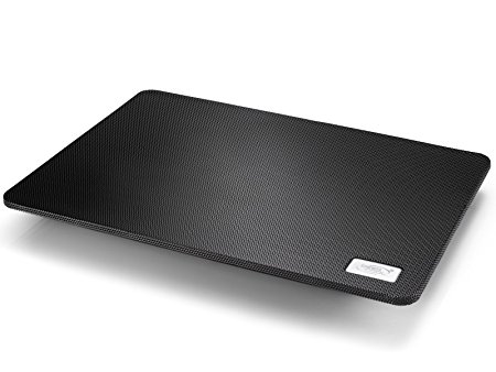 DEEPCOOL Laptop Cooling Pad, 12"-15.6" Notebook Cooler with Metal Mesh Surface and Big Silent 180 mm Fan, USB Powered Gaming Cooling Mat,Black