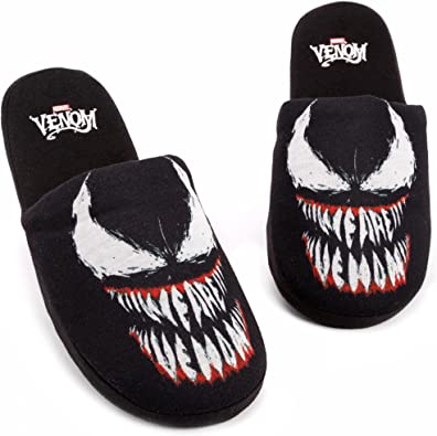 Marvel Venom Slippers Mens Slip On Alien Symbiote House Shoes