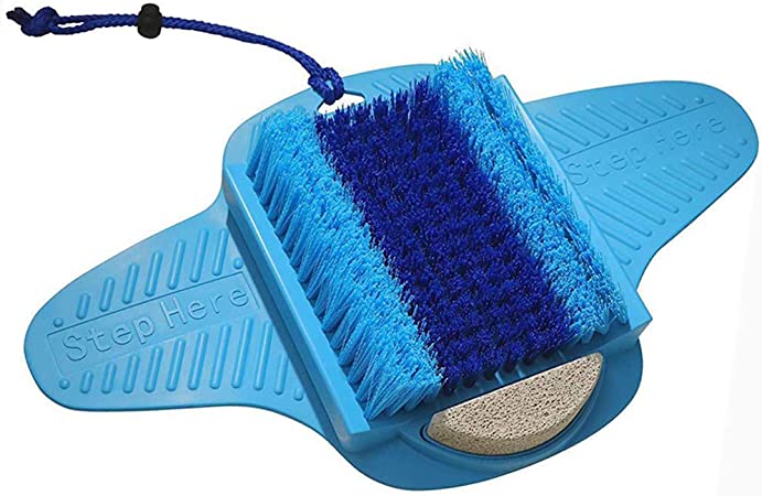 Emoly Foot Scrubber Brush Massage Shower Floor Foot Cleaner with Pumice Bristles Exfoliating Dead Skin Foot Spa Anti-Slip Suction Cups - Foot Care