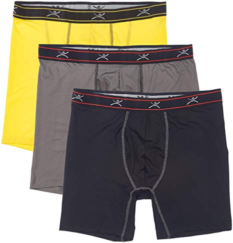 Terramar Men's TXO Silkskins 6" Boxer Brief Underwear with Fly (Pack of 3)