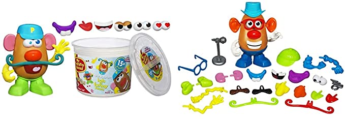 Playskool Mr. Potato Head Tater Tub Set Parts and Pieces Container Toddler Toy for Kids & Mr. Potato Head Silly Suitcase Parts and Pieces Toddler Toy for Kids (Amazon Exclusive)