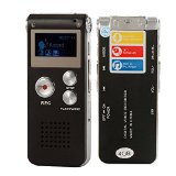 COOLEAD-Black GH-609 Steel Digital Audio Voice Recorder Dictaphone MP3 Player Perfect for Recording Interviews and Meetings Students Learning
