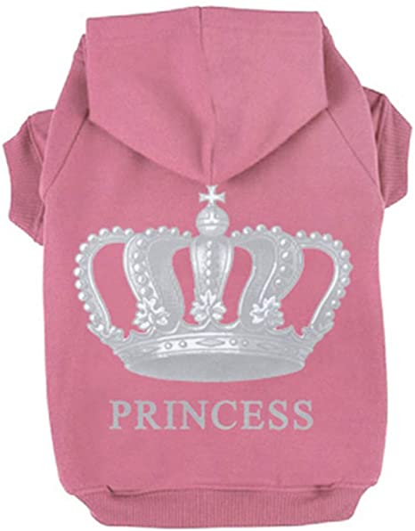 EXPAWLORER Princess Dog Cat Fleece Sweatshirt Hoodies