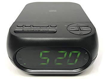 Onn CD/AM/FM Alarm Clock Radio with USB Port to Charge Devices   Aux-in Jack, Top Loading CD Player ONA 202 (Certified Refurbished)