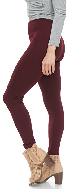 Soft and Warm Leggings With Comfortable Waist - Plush Fleece Lining - 40  Colors